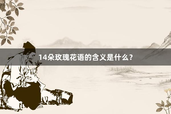 14朵玫瑰花语的含义是什么？